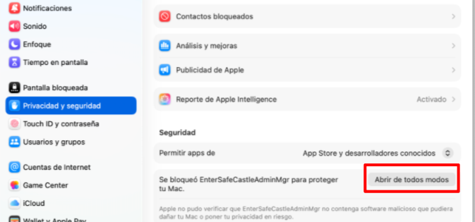 Inicialización del validador de servicios de fondo