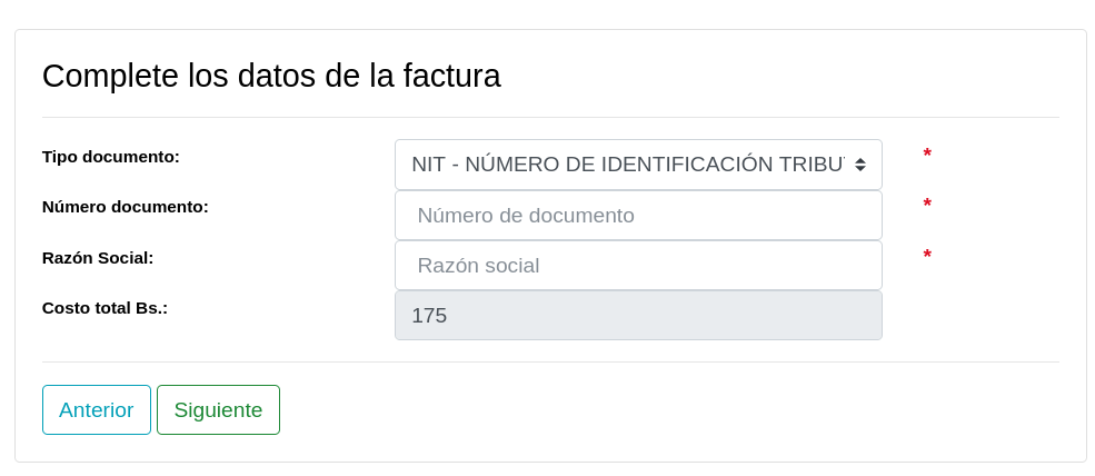 Verificación de montos