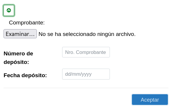 Confirmación de modalidad de pago físico